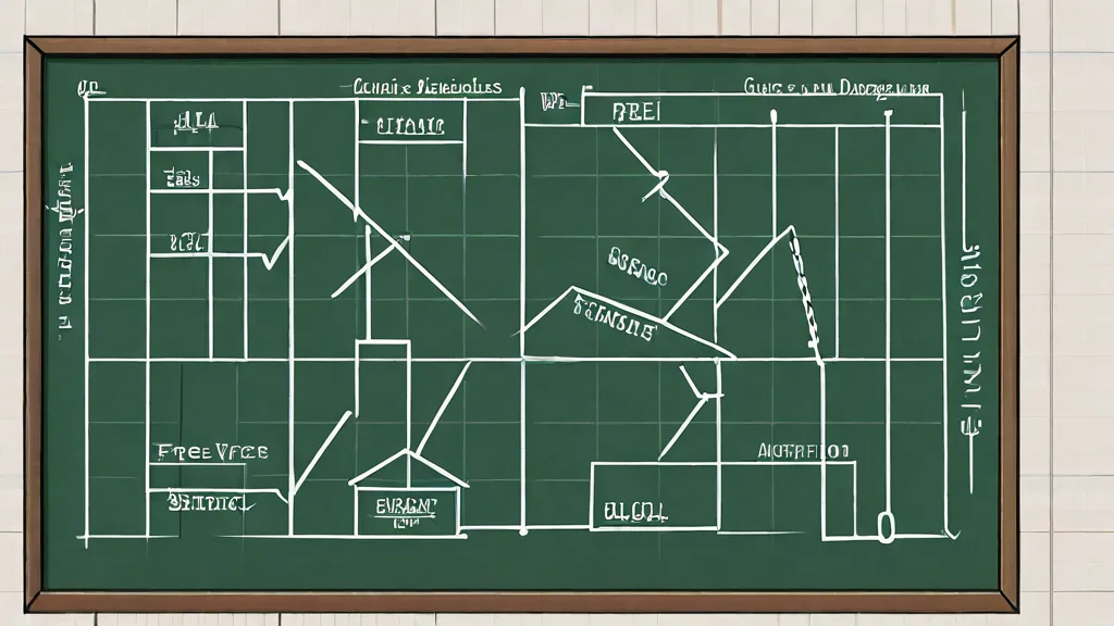 Free body diagram with force vectors in statics