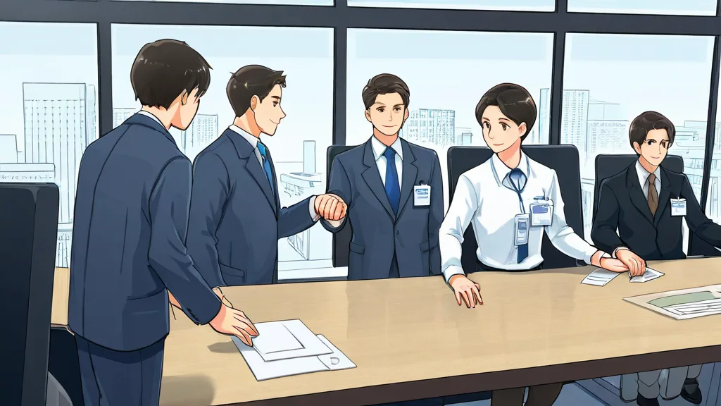 Young engineer at job interview in modern office