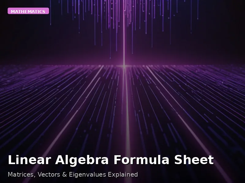 Linear Algebra Formula Sheet