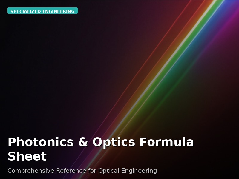 Photonics & Optics